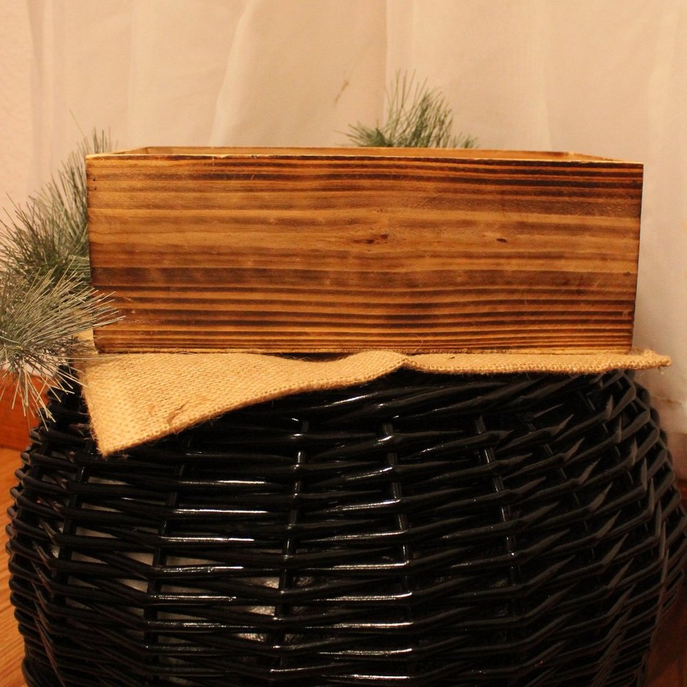 Wooden rectangular box